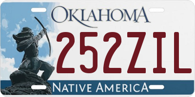 OK license plate 252ZIL