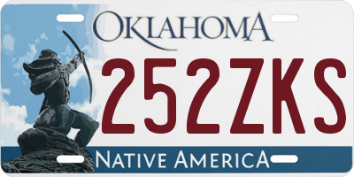 OK license plate 252ZKS