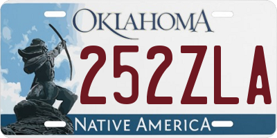 OK license plate 252ZLA