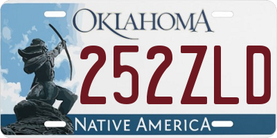 OK license plate 252ZLD