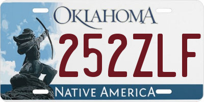 OK license plate 252ZLF