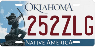 OK license plate 252ZLG