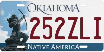 OK license plate 252ZLI