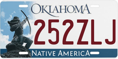 OK license plate 252ZLJ