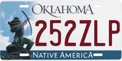 OK license plate 252ZLP