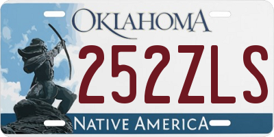 OK license plate 252ZLS