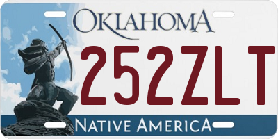 OK license plate 252ZLT