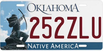 OK license plate 252ZLU