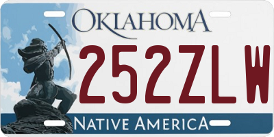 OK license plate 252ZLW