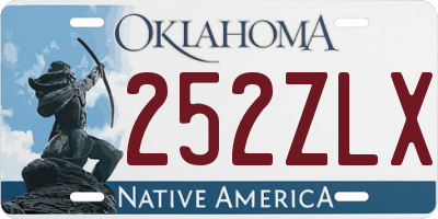 OK license plate 252ZLX