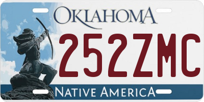 OK license plate 252ZMC