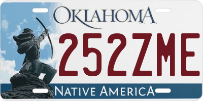 OK license plate 252ZME