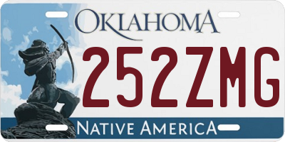 OK license plate 252ZMG