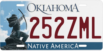 OK license plate 252ZML