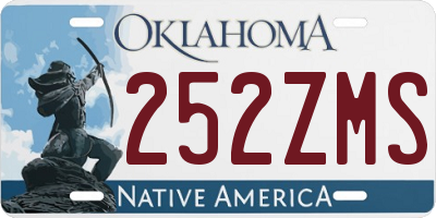 OK license plate 252ZMS