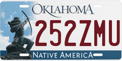 OK license plate 252ZMU