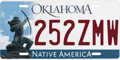 OK license plate 252ZMW