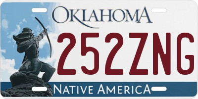 OK license plate 252ZNG