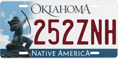 OK license plate 252ZNH