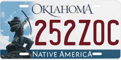 OK license plate 252ZOC