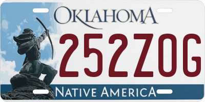 OK license plate 252ZOG