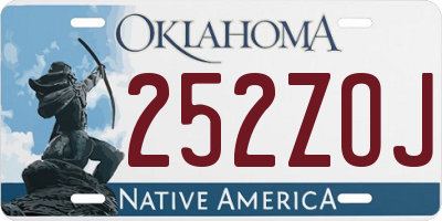 OK license plate 252ZOJ