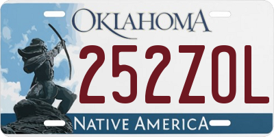 OK license plate 252ZOL