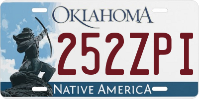 OK license plate 252ZPI