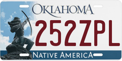 OK license plate 252ZPL