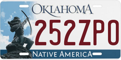 OK license plate 252ZPO