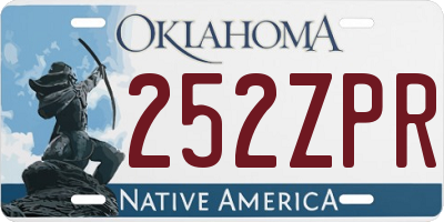 OK license plate 252ZPR
