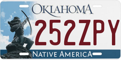 OK license plate 252ZPY