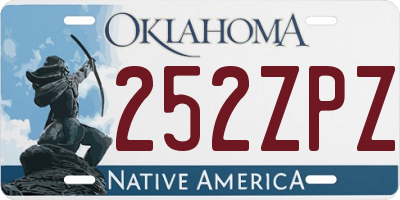OK license plate 252ZPZ
