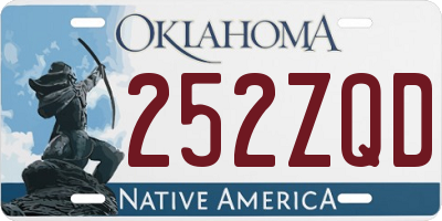 OK license plate 252ZQD