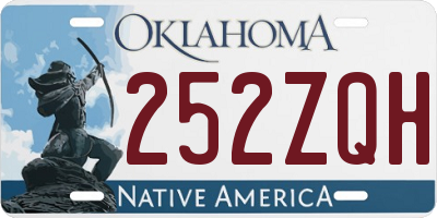 OK license plate 252ZQH