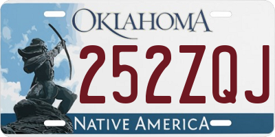 OK license plate 252ZQJ