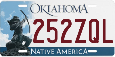 OK license plate 252ZQL