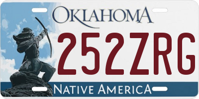 OK license plate 252ZRG