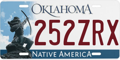 OK license plate 252ZRX