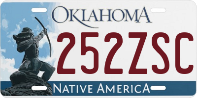 OK license plate 252ZSC