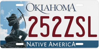 OK license plate 252ZSL