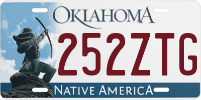 OK license plate 252ZTG