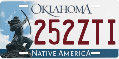 OK license plate 252ZTI