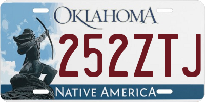 OK license plate 252ZTJ