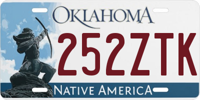 OK license plate 252ZTK