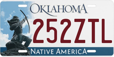 OK license plate 252ZTL