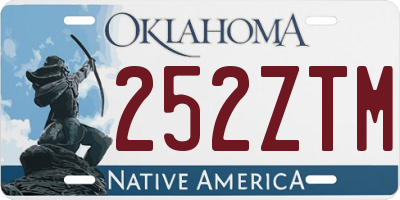 OK license plate 252ZTM
