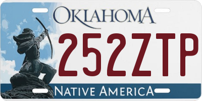 OK license plate 252ZTP