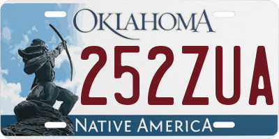 OK license plate 252ZUA