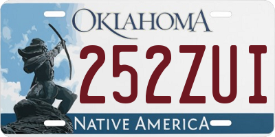 OK license plate 252ZUI